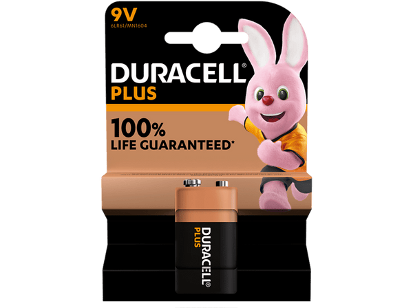 Pila 9V - Duracell Plus 6F22, Alcalina