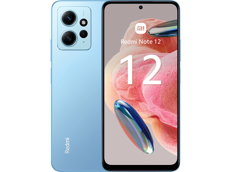 Móvil - Xiaomi Redmi Note 12, Azul, 64 GB, 4 GB RAM, 6.67 AMOLED FHD+ 120Hz, Qualcomm Snapdragon® 680 2,4 Ghz, 5000 mAh, Android