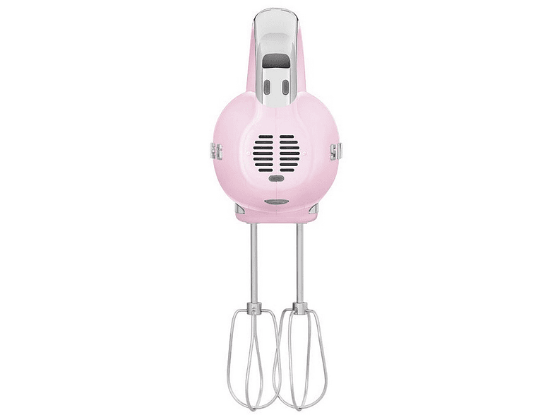 Batidora de mano - Smeg HMF01PKEU 50' Style, Eléctrica, 250 W, 9 Velocidades, Función turbo, LED, Rosa