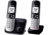 Teléfono - Panasonic KX-TG6852SP, Dúo, Inalámbrico, Identificación de llamadas, No molestar, Negro + Base