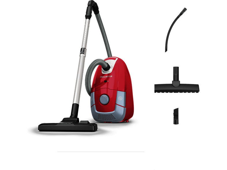 Aspirador con bolsa - Rowenta Power XXL RO3154EA, Hasta 900 W, 4.5 L, Radio acción 12 m, Rojo
