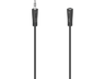 Cable audio - Hama 00200724, 3 m, Extensión, Jack de 3.5 mm, Negro