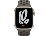 Apple Watch Nike Sport Band, 41 mm, Fluoroelastómero ultraligero, Gris olivo/Caqui militar