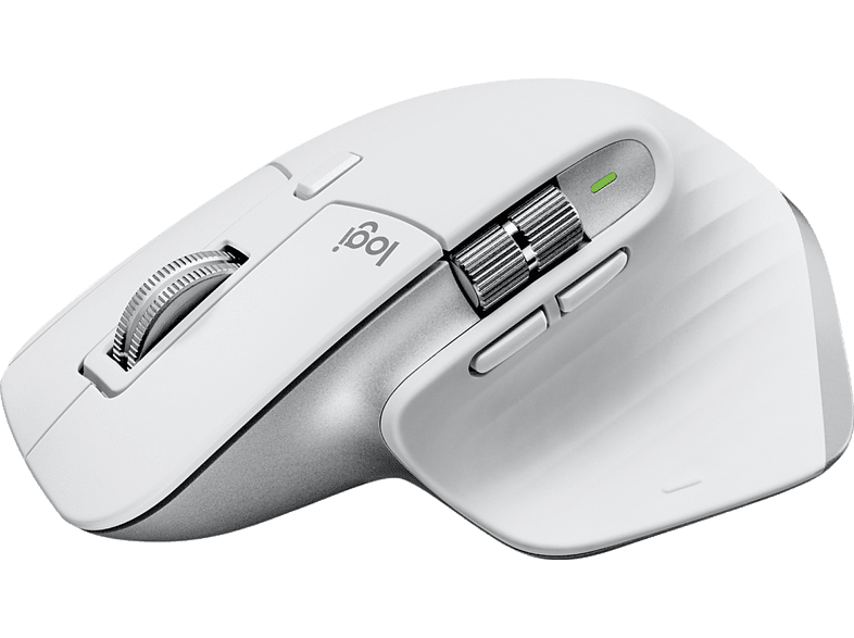 Ratón - Logitech MX Master 3S, Inalámbrico, 8000 ppp, Carga rápida, Blanco