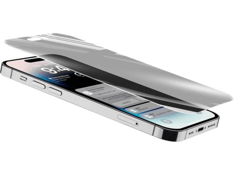 Protector de pantalla - CellularLine Top Secret Glass, Para iPhone 14 Pro Max, Filtro de privacidad, Transparente