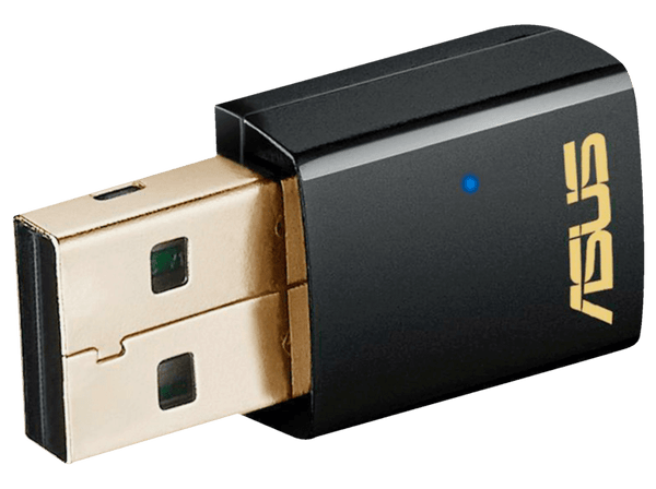 Adaptador Wi-Fi USB - ASUS USB-AC51, USB2, Dual Band AC600, Negro