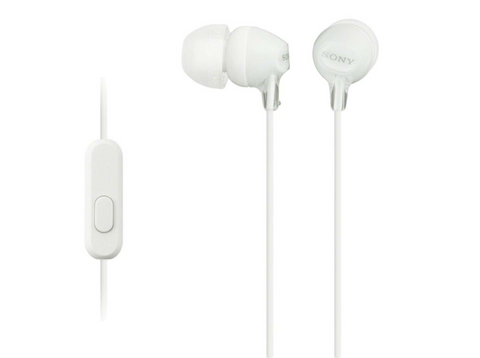 Auriculares botón - Sony MDR-EX15APW, Blanco, botón, iman de neodimio