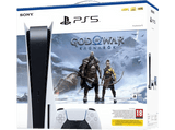 Consola - Sony PS5 Stand, 825 GB, 4K UHD Blu ray, Blanco + Juego God Of War: Ragnarok (código descarga)