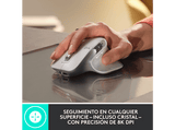 Ratón - Logitech MX Master 3S, Inalámbrico, 8000 ppp, Carga rápida, Blanco