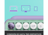 Teclado - Logitech POP Keys, Inalámbrico, Bluetooth, USB, Mecánico, QWERTY, Con teclas Emoji, Daydream