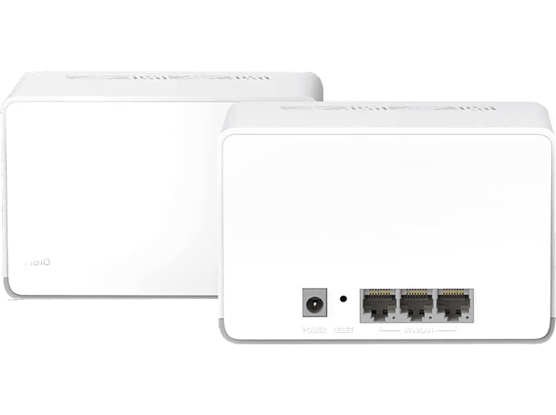 Sistema WiFi Mesh - Mercusys Halo H70X, 1800 Mbps, 2 Unidades, 150 Dispositivos, WiFi 6, Blanco