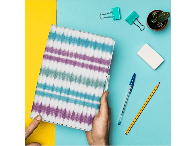 Funda Ebook - Vam Vam Tie Dye, Para eBook 6, Ajustable, Con Portatarjetas y Portadocumentos, Multicolor