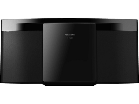 Microcadena - Panasonic SC-HC200, 2 canales, 20 W, Bluetooth, Lector CD, USB, Negro