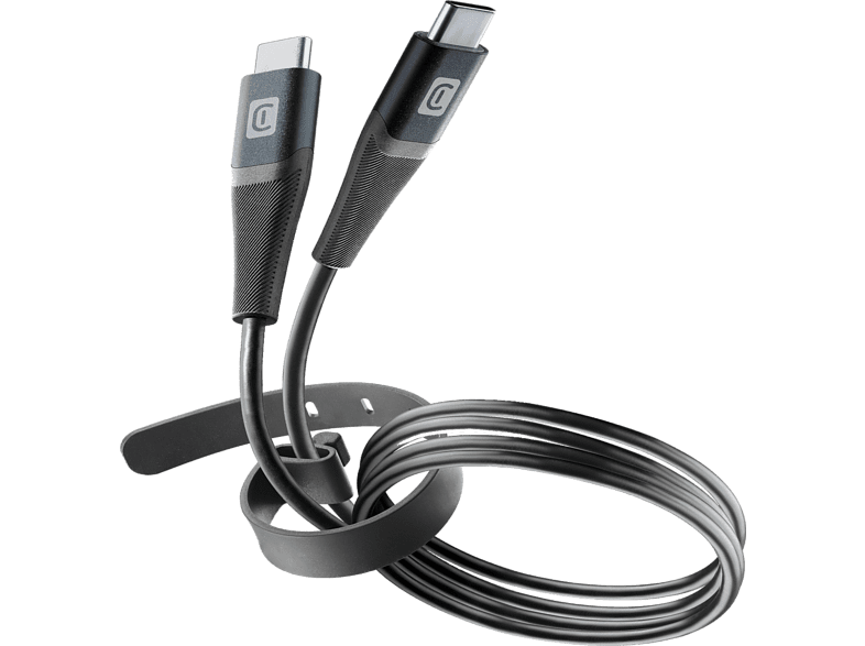 Cable USB - CellularLine Belt, Para Samsung, 120 cm, USB-C to USB-C, Negro