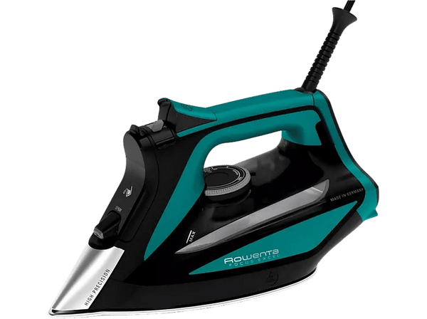 Plancha de vapor - Rowenta Focus Excel DW5222D1, 2700W, 200 g/min, 1 l, Antigoteo, Antical, Acero inox, Verde