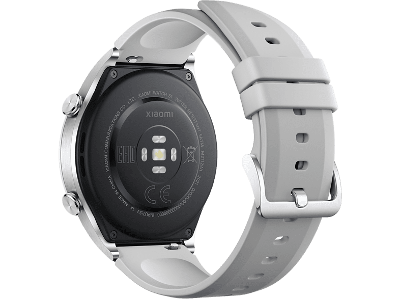 Smartwatch - Xiaomi Watch S1, 1.43 AMOLED, Sensor de pulso, Bluetooth, 5 ATM, 117 modos deportivos, Plata