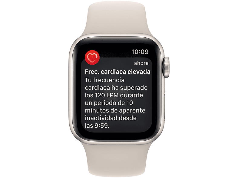 Apple Watch SE (2022), GPS+CELL, 40 mm, Caja de aluminio, Vidrio delantero Ion-X, Correa deportiva blanco estrella
