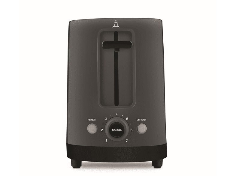 Tostadora - Ufesa TT7565, 900 W, 1 Ranura, Función descongelación y Recalentado, 7 Posiciones, Gris