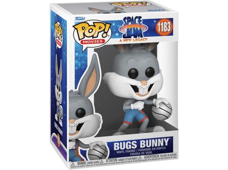 Figura - Funko Pop! Bugs Bunny: Space Jam2 (Dribbling), Vinilo, 9.5 cm, Multicolor