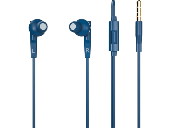 Auriculares de botón - Vieta Pro VHP-BC099BL, Cable, Micrófono, Mini Jack, Cable 1.2 m, Azul