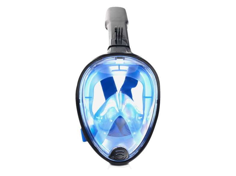Soporte cámara deportiva - SK8 Aqua, Máscara Snorkel, Cámara deportiva, Talla L/XL, Azul y negro