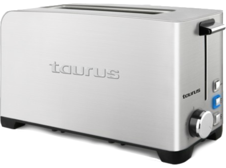 Tostadora - Taurus 960.644 MYTOAST LEGEND, 1050W, iluminación LED, tres funciones, Inox