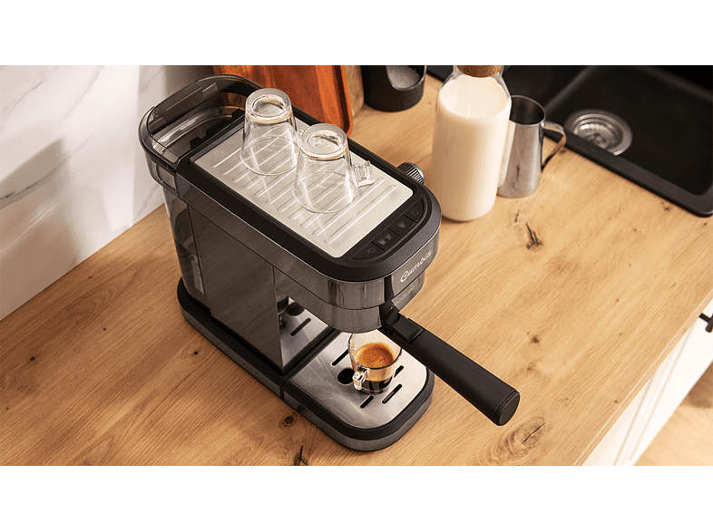 Cafetera express - Cecotec Cafelizzia 890 Dark, 1350W, Calentamiento rápido, 20 bar, 1.2 L, 2 tazas, Negro