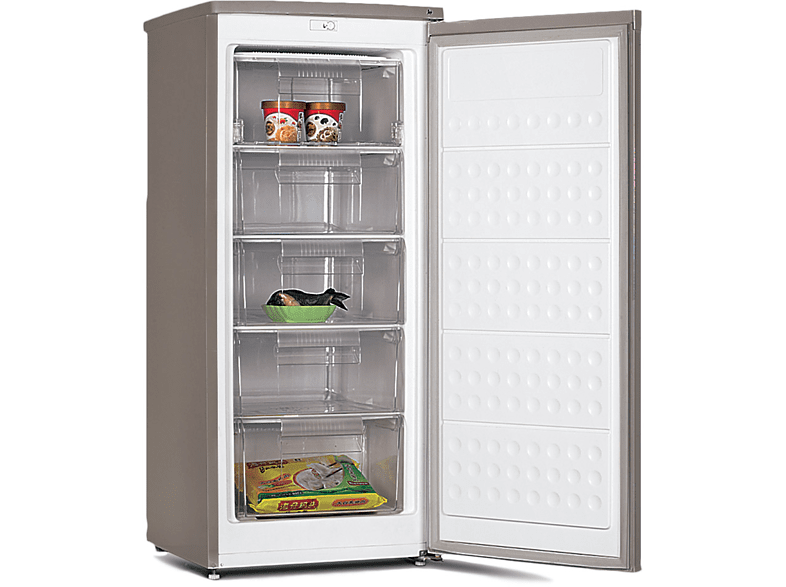 Congelador vertical – Infiniton CV-128 , 140L, Cíclico, 5 cajones XL, 1,25m de alto, Inox