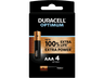 Pilas AAA - Duracell Optimum, 4 Unidades, 1.5 V LR03 / LR3 MX2400, Negro