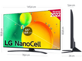 TV LED 65 - LG 65NANO766QA, UHD 4K, Procesador Inteligente α5 Gen5 AI Processor 4K, Smart TV, DVB-T2 (H.265), Azul Oscuro Ceniza