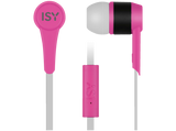 Auriculares con cable - Isy IIE-1101 Rosa, de botón