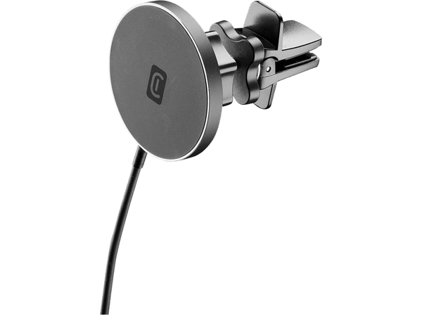 Cargador coche  - Cellular Line Touch Air Mag, Inalámbrico, Para iPhone 12 y posteriores, 7.5 W, Soporte 360º, Negro