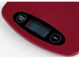 Balanza de cocina - Jata Hogar HBAL1203, LCD, Apagado automático, Capacidad máxima 5 kg, Rojo