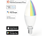 Bombilla inteligente - HAMA WLAN LED, E14, 5,5 W RGBW, Vela, LED, Multicolor