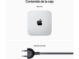 Apple Mac mini (2023) Chip M2 de Apple, 8 GB, 256 GB de SSD, CPU de 8 núcleos, GPU de 10 núcleos, macOS, Plata