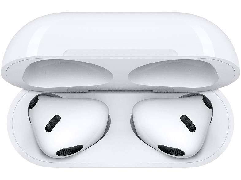 Apple AirPods (2022 3ª gen), Inalámbricos, Bluetooth®, Estuche carga no inalámbrica, Chip H1, Siri, Blanco