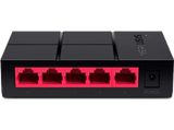 Switch - Mercusys MS105G, 5 puertos Ethernet, 1000 Mbps, Negro