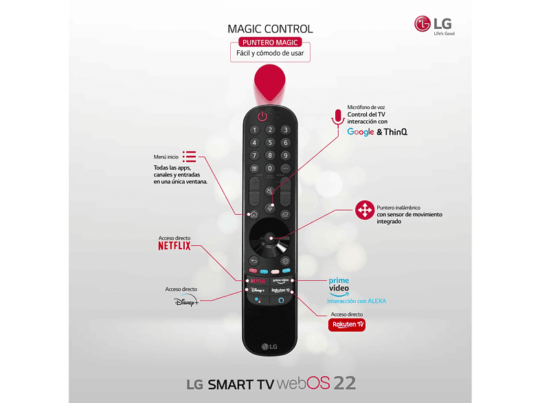 TV LED 50 - LG 50UQ80006LB, UHD 4K, Procesador Inteligente α5 Gen5 AI Processor 4K, Smart TV, DVB-T2 (H.265), Negro