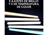 Lámpara - Logitech Litra Beam LED, Streaming con TrueSoft, Ajustable para Escritorio, Ajustes de Luminosidad/Temperatura de Color, para PC/Mac