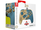 Mando - PDP  Faceoff Deluxe Audio Wired Zelda Breath, Para Nintendo Switch, Con Cable, Marrón y Azul