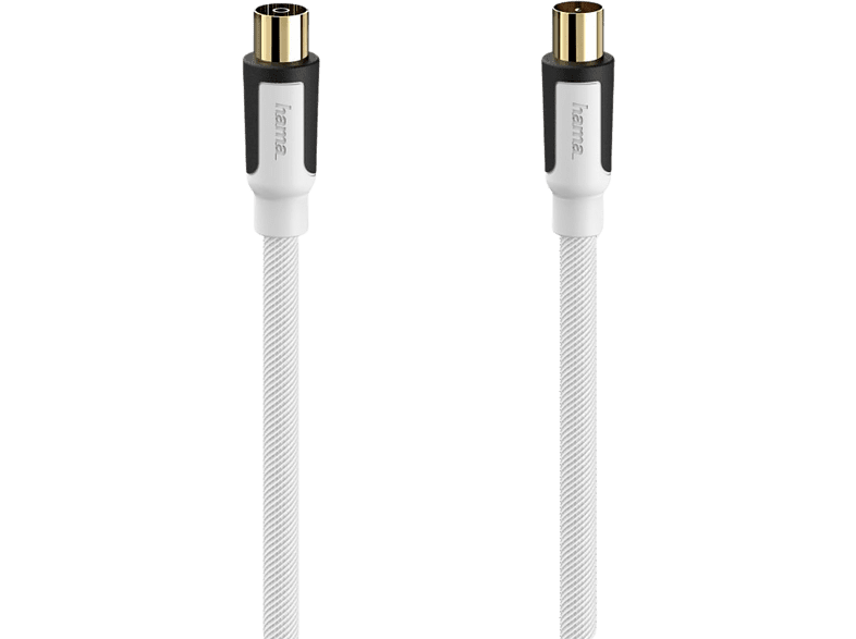 Cable de antena - Hama 00205446, Coaxial, 100 dB, 3 m, Blanco