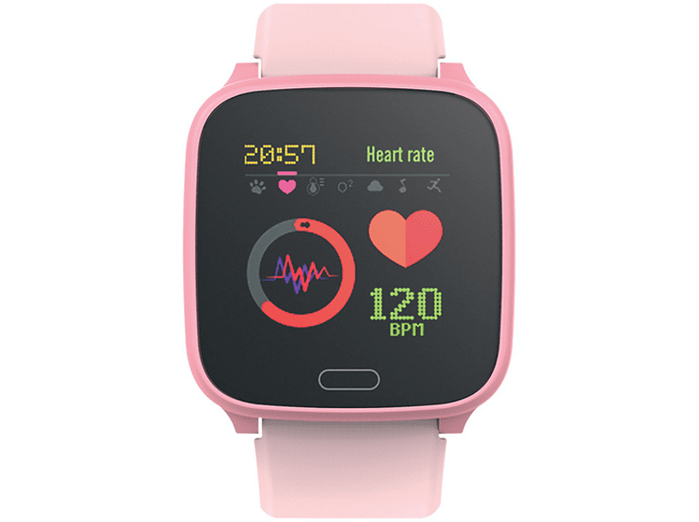 Smartwatch - Forever iGo JW-100, Para niños, 7 días, IP68, Bluetooth, ABS y plástico, Rosa