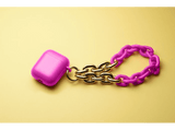 Funda - CellularLine Chain, Para Airpods, Con cadena, Oro y Rosa