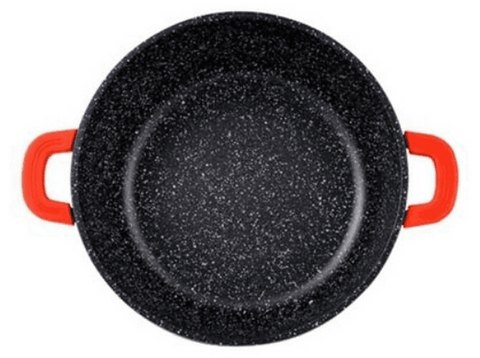 Olla - Bergner BG-30115-BK, 24 x 10.5 cm, Aluminio fundido, Tapa, 10 l, Negro