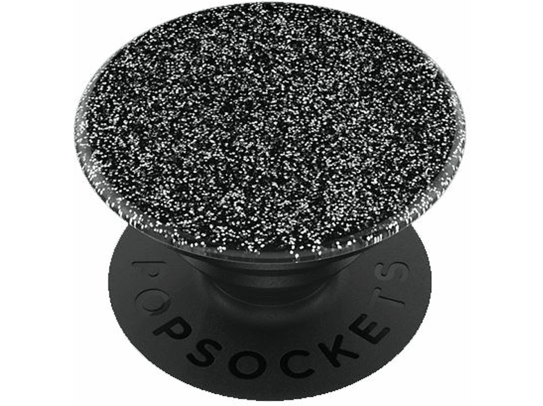 Soporte adhesivo para móvil - PopSockets Glitter Black, Soporte adhesivo, Negro
