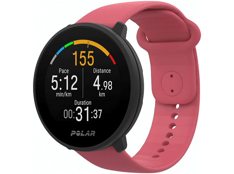 SportWatch - Polar Unite, Bluetooth, Resistente al agua, Modos deportivos, Control sueño, Notificaciones,Coral
