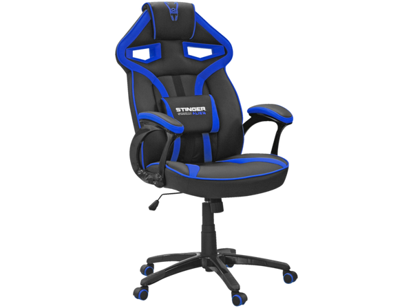 Silla gaming - Woxter Stinger Station Alien, Respaldo con ajuste automático, Azul