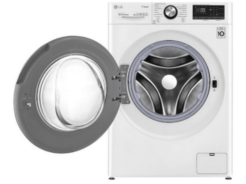 Lavadora carga frontal - LG F4WV7009S1W, 9kg, 1400 rpm, 14 Programas, Turbowash, Serie 700, Blanco