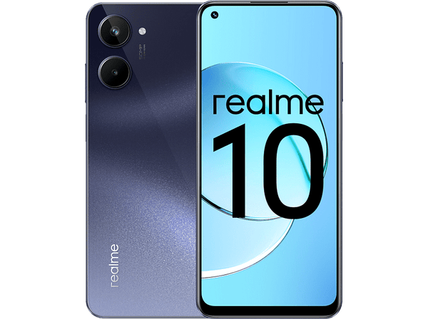Móvil - realme 10, Negro, 256 GB, 8 GB RAM, 6.4 " Full HD+, MediaTek Helio G99  Octa Core, 5000 mAh, Android 12 Snow Cone