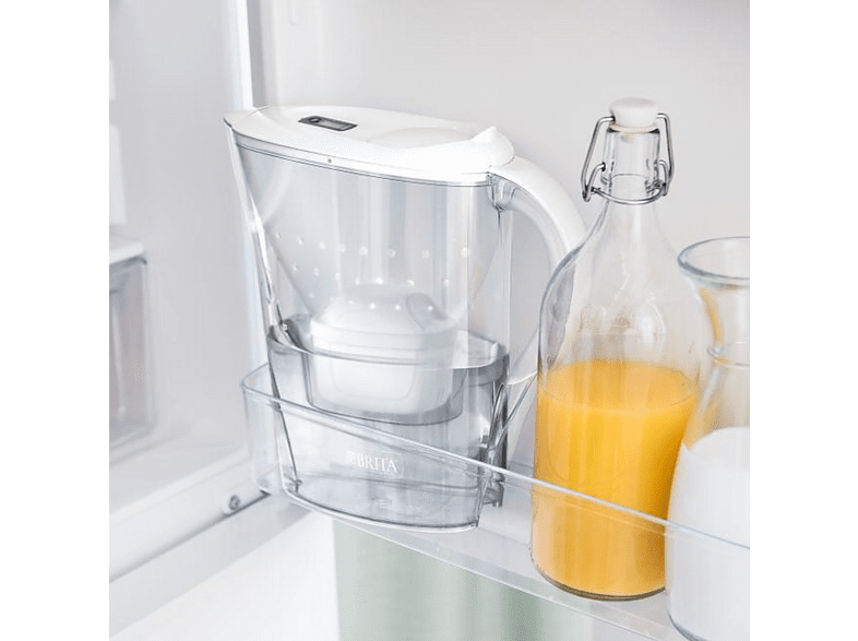 Jarra filtrante - Brita Marella, 2 filtros MAXTRA+, Termo 500ml, 2.4 L, Blanco